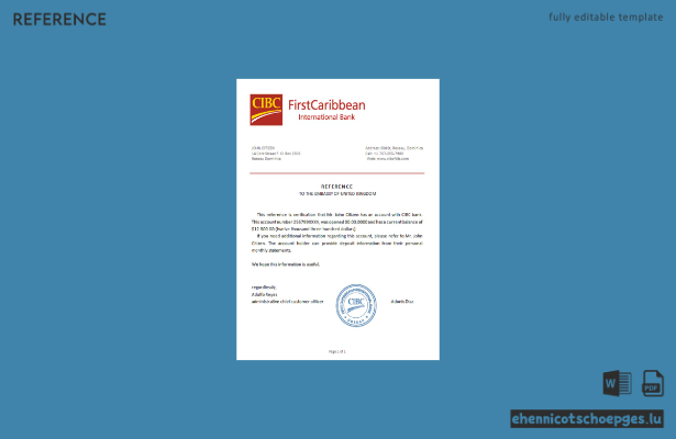 Dominica CIBC Referenzbeispiel-Vorschau